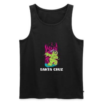 Santa Cruz Skate Surf Vintage Retro California - Men's Premium Organic Tank Top - black - Front - Michal (187cm)