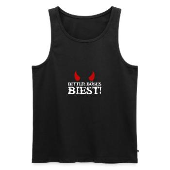 Bitter Böses Biest Lustig Fun Humor Zicke Teufel - Männer Premium Bio Tank Top - Schwarz - Vorne - AI Model Male 178 light (178cm)