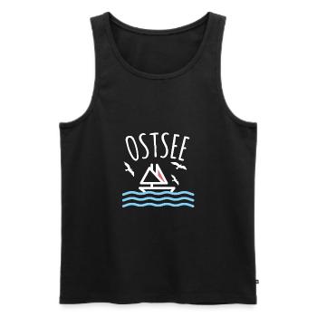 Ostsee - Männer Premium Bio Tank Top - Schwarz - Vorne - Michal (187cm)