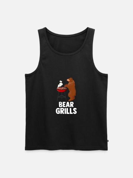 Bear Grills - Men's Premium Organic Tank Top - black