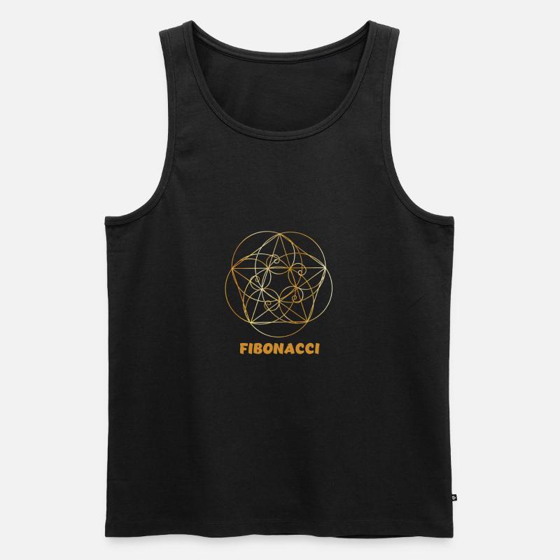 Leonardo Fibonacci Mathematician Math Series Sequence - Men's Premium Organic Tank Top - black
