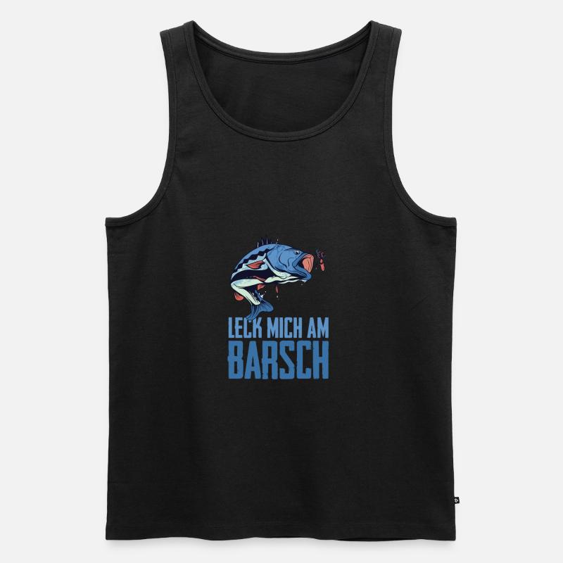 Angeln Barsch - Männer Premium Bio Tank Top - Schwarz