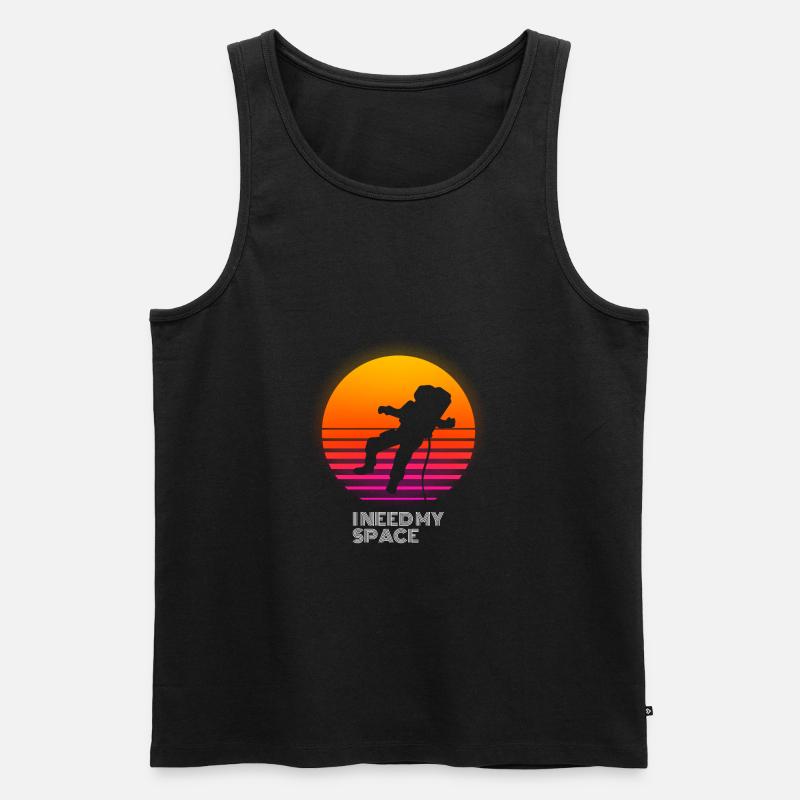 I need my Space - Männer Premium Bio Tank Top - Schwarz