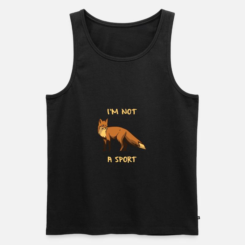 Fuchs Tierschutz - Männer Premium Bio Tank Top - Schwarz