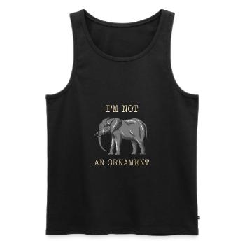 Elefant Tierschutz - Männer Premium Bio Tank Top - Schwarz - Vorne - Michal (187cm)