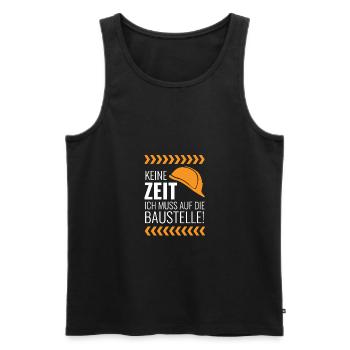Baustelle - Männer Premium Bio Tank Top - Schwarz - Vorne - AI Model Male 178 light (178cm)