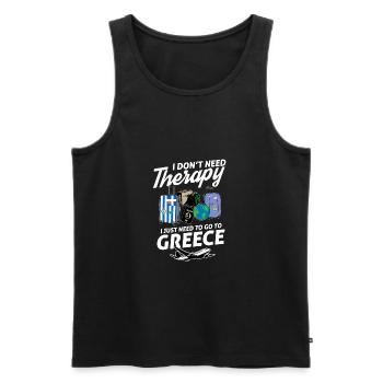 Greece flag I Greek Souvenirs - Men's Premium Organic Tank Top - black - Front - Michal (187cm)