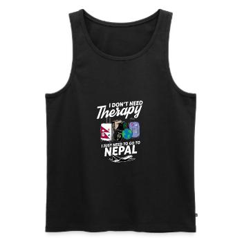 Nepal flag I Nepalese Souvenirs - Männer Premium Bio Tank Top - Schwarz - Vorne - Michal (187cm)