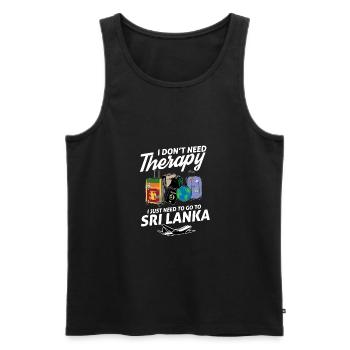 Sri Lanka flag I Sri Lanka Souvenirs - Débardeur bio Premium Homme - noir - Devant - AI Model Male 178 light (178cm)