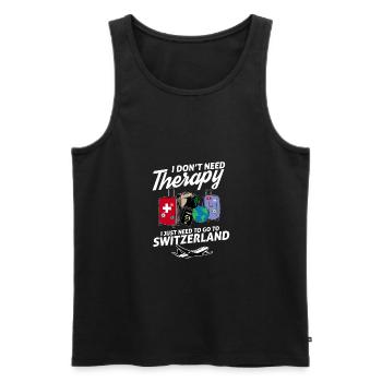 Switzerland flag I Swiss Souvenirs - Männer Premium Bio Tank Top - Schwarz - Vorne - Michal (187cm)