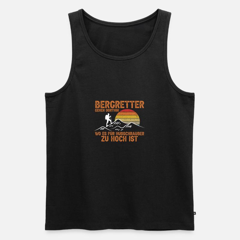 Bergretter - Männer Premium Bio Tank Top - Schwarz