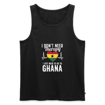 Ghana flag I Ghana Souvenirs - Men's Premium Organic Tank Top - black - Front - Michal (187cm)