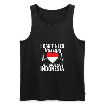 Indonesia flag I Indonesian Souvenirs - Men's Premium Organic Tank Top - black - Front - Michal (187cm)