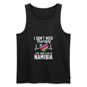 Namibia flag I Namibian Souvenirs - Men's Premium Organic Tank Top - black - Front - AI Model Male 178 light (178cm)
