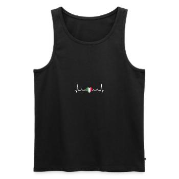 Italien Herz - Männer Premium Bio Tank Top - Schwarz - Vorne - Michal (187cm)