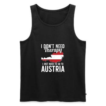 Austria flag I Austrian Souvenirs - Männer Premium Bio Tank Top - Schwarz - Vorne - AI Model Male 178 light (178cm)