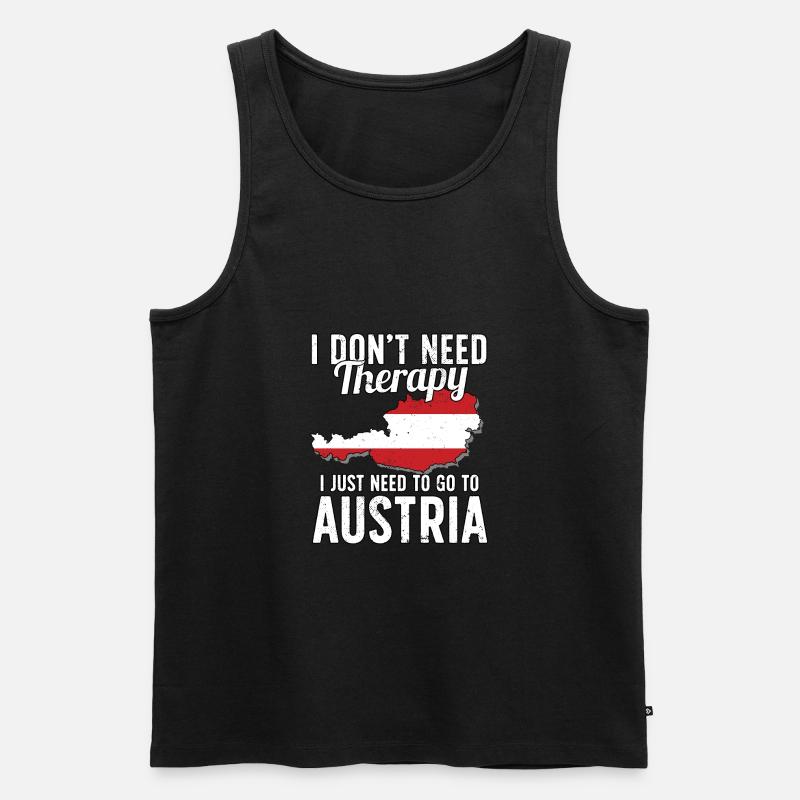 Austria flag I Austrian Souvenirs - Männer Premium Bio Tank Top - Schwarz