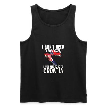 Drapeau de la Croatie I Souvenirs croates - Débardeur bio Premium Homme - noir - Devant - Michal (187cm)