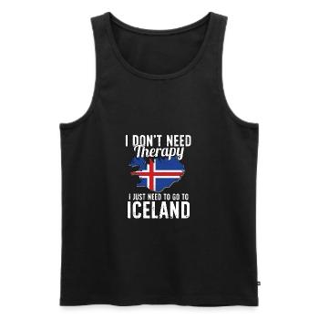 Iceland flag I Icelandic Souvenirs - Débardeur bio Premium Homme - noir - Devant - Michal (187cm)