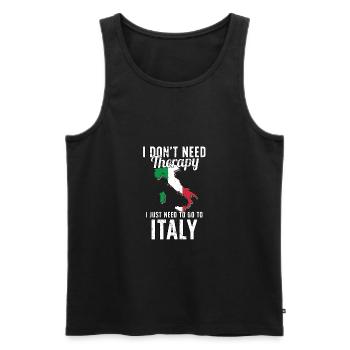 Italy flag I Italien Souvenirs - Männer Premium Bio Tank Top - Schwarz - Vorne - Michal (187cm)