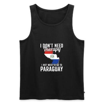 Paraguay flag I Paraguay Souvenirs - Men's Premium Organic Tank Top - black - Front - Michal (187cm)