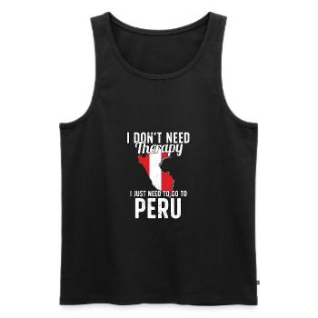 Peru flag I Peruvian Souvenirs - Männer Premium Bio Tank Top - Schwarz - Vorne - AI Model Male 178 light (178cm)