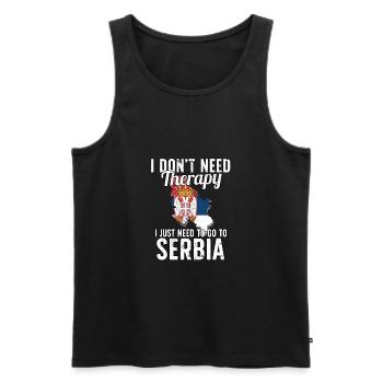 Serbia flag I Serbian Souvenirs - Männer Premium Bio Tank Top - Schwarz - Vorne - AI Model Male 178 light (178cm)
