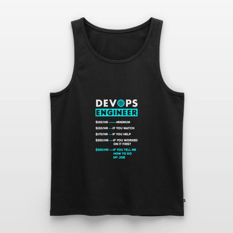 DevOps Engineer Cloud Computing Hourly Rate Men's Premium Organic Tank Top