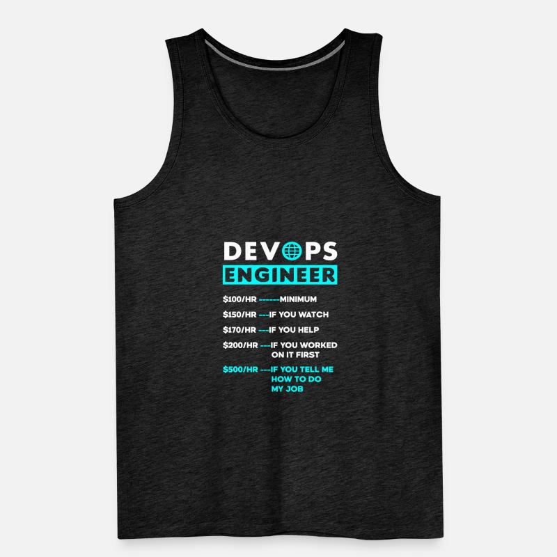 Ingénieur DevOps Cloud Computing Taux horaire Débardeur bio Premium Homme