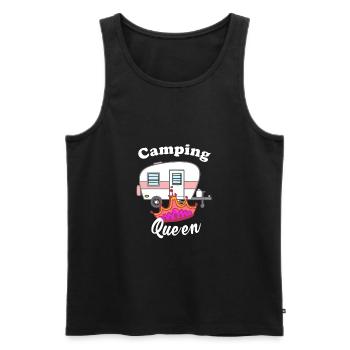 Camping Queen - Männer Premium Bio Tank Top - Schwarz - Vorne - AI Model Male 178 light (178cm)
