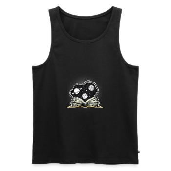 Space Weltraum - Männer Premium Bio Tank Top - Schwarz - Vorne - Michal (187cm)