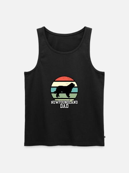 Newfoundland Dad I Rétro Newfoundland papa - Débardeur bio Premium Homme - noir