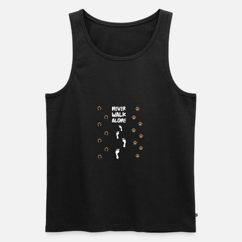 Pferd Hund Pony - Männer Premium Bio Tank Top - Schwarz