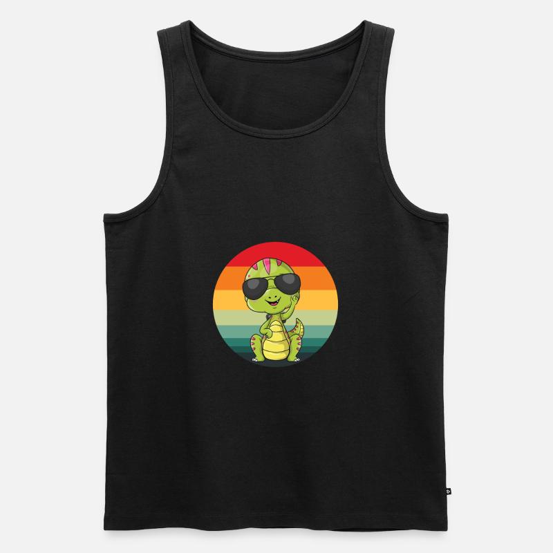Baby T-Rex - Männer Premium Bio Tank Top - Schwarz