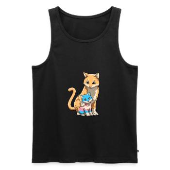 Transgender Stolz Mama Katze Mutter Tochter Sohn - Männer Premium Bio Tank Top - Schwarz - Vorne - Michal (187cm)