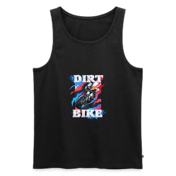 DOWNHILL DIRT BIKE - Débardeur bio Premium Homme - noir - Devant - Michal (187cm)