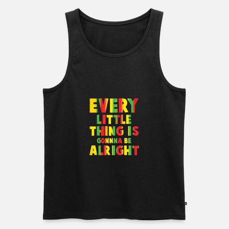 Reggae - Männer Premium Bio Tank Top - Schwarz