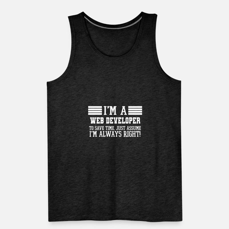 Web developer Gift, I'm A Web developer To Save Men's Premium Organic Tank Top