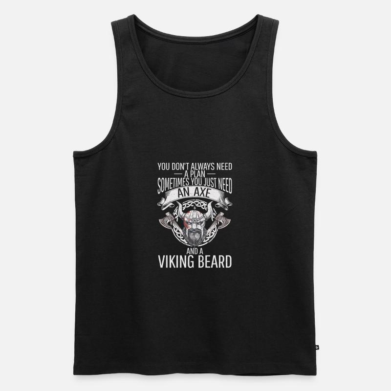 An Axe and a Viking Beard - Débardeur bio Premium Homme - noir