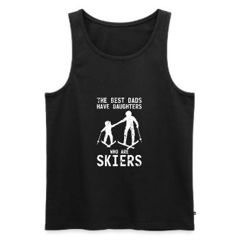The Best Dads Have Daughters Who Are Skiers Papa - Männer Premium Bio Tank Top - Schwarz - Vorne - Michal (187cm)