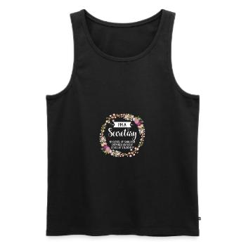 Je suis une secrétaire dont dépend mon niveau de sarcasme - Débardeur bio Premium Homme - noir - Devant - AI Model Male 178 light (178cm)