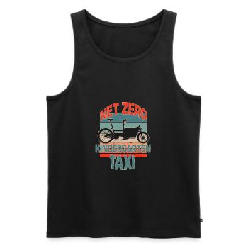 Vintage Lastenrad Cargo Bike Kindergarten Taxi - Männer Premium Bio Tank Top - Schwarz - Vorne - Michal (187cm)