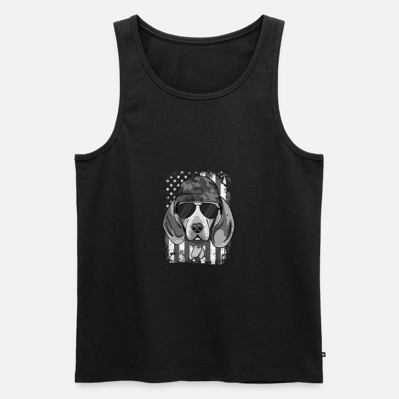 BEAGLE - Männer Premium Bio Tank Top - Schwarz