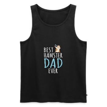 Meilleur Hamster Papa Ever - Débardeur bio Premium Homme - noir - Devant - Michal (187cm)