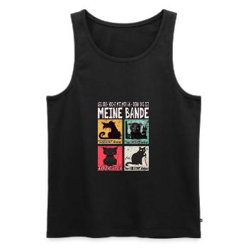Katze Bande - Männer Premium Bio Tank Top - Schwarz - Vorne - Michal (187cm)