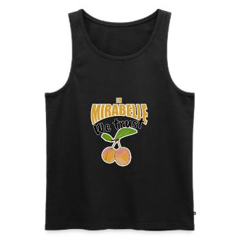 In Mirabelle we trust - Cadeau humour pour Lorrain - Débardeur bio Premium Homme - noir - Devant - Michal (187cm)