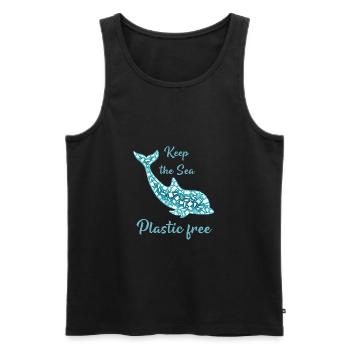 Keep the Sea Plastic free - Männer Premium Bio Tank Top - Schwarz - Vorne - Michal (187cm)