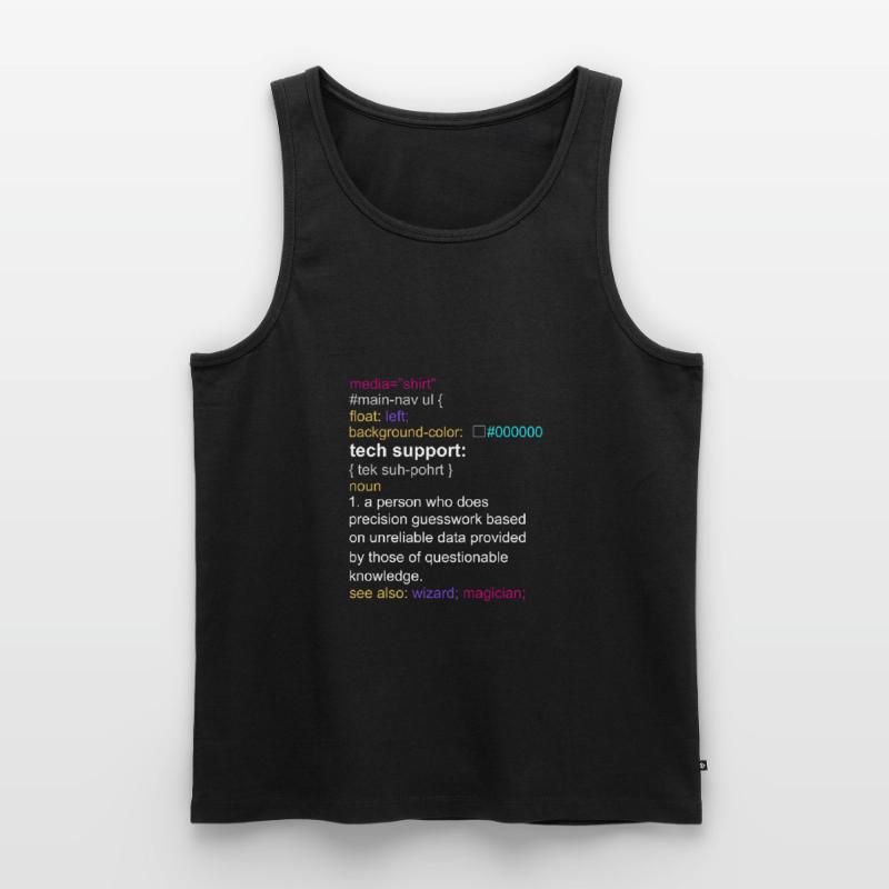 Tech support html coding gift coder Débardeur bio Premium Homme
