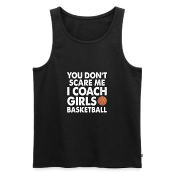 Du erschreckst mich nicht, ich trainiere Girl's Basketball Fun - Männer Premium Bio Tank Top - Schwarz - Vorne - AI Model Male 178 light (178cm)