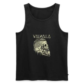 Walhalla Wikinger-Schädel - Männer Premium Bio Tank Top - Schwarz - Vorne - Michal (187cm)